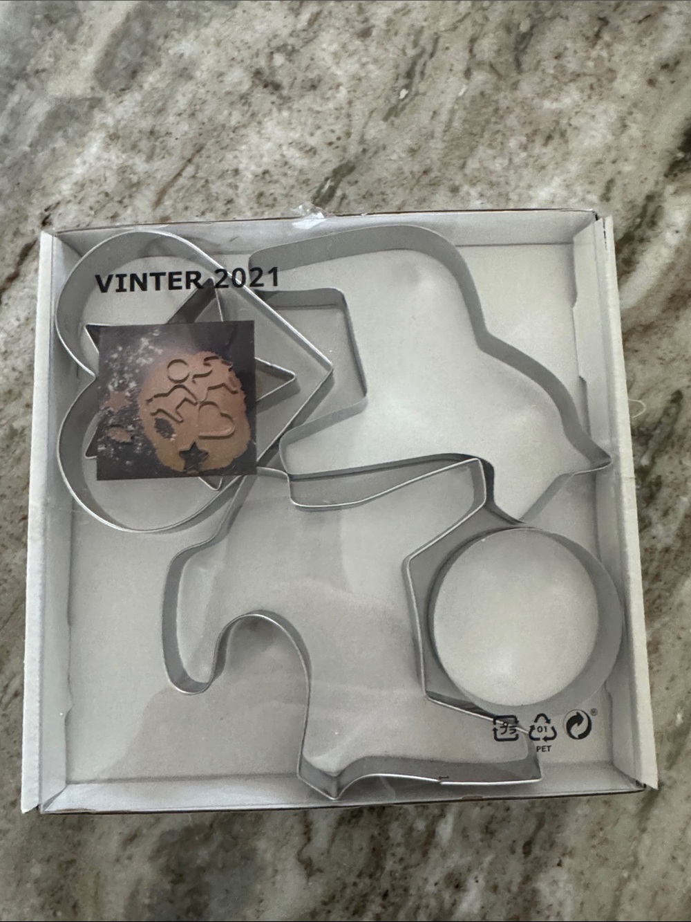 IKEA Holiday Cookie Cutter Set - Silver Metal